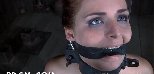  Clamped up angel gets her fuck holes tortured